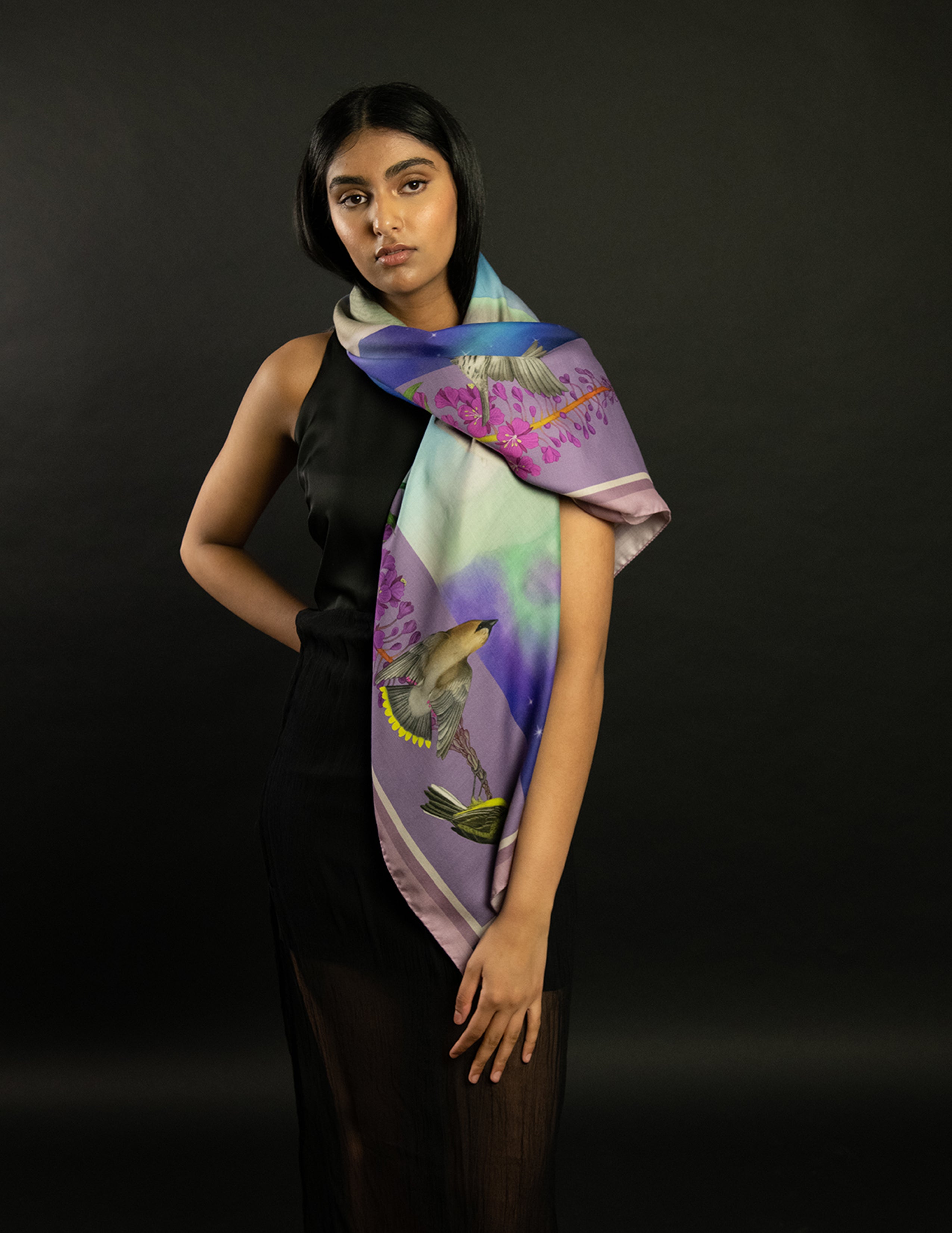 Lilac best sale silk scarf