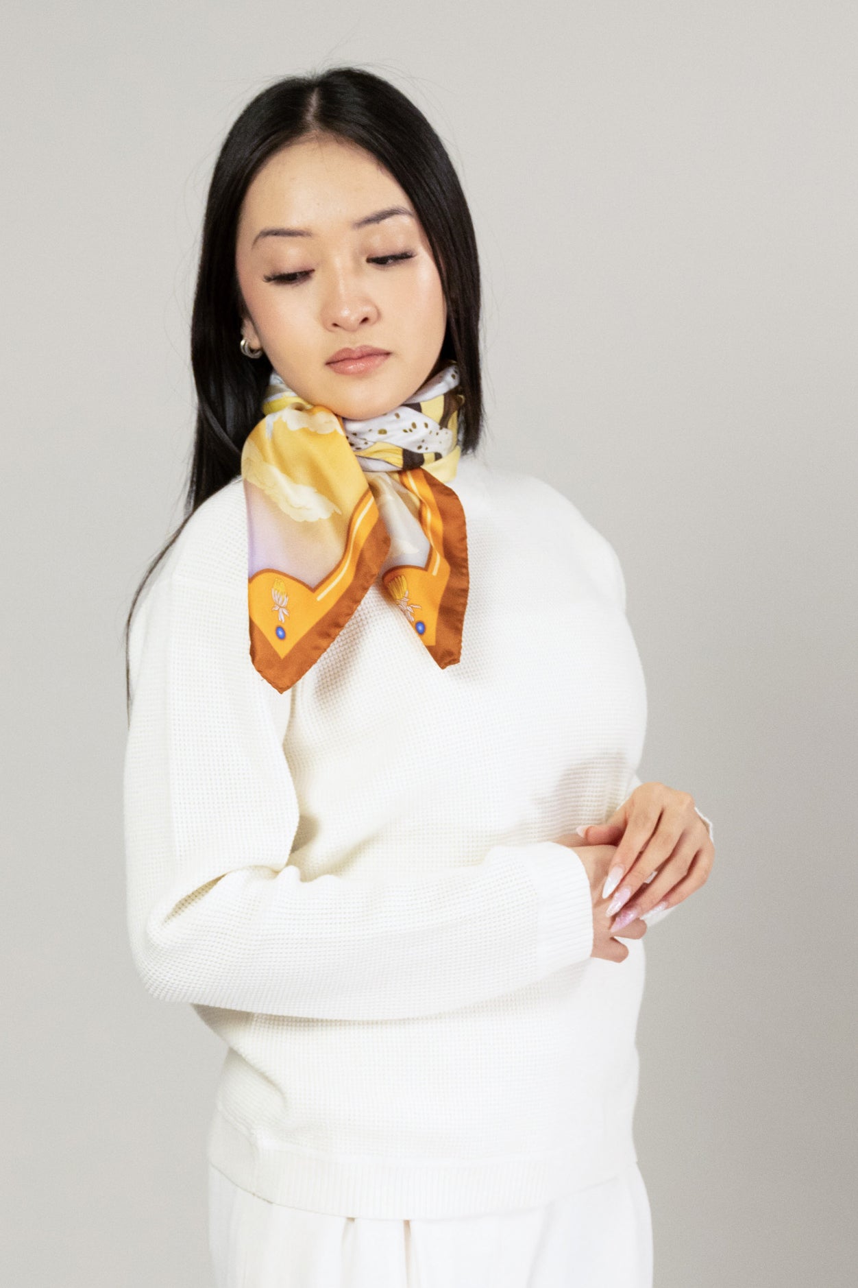 Wild Horizon Sunlit Clay Silk Scarf